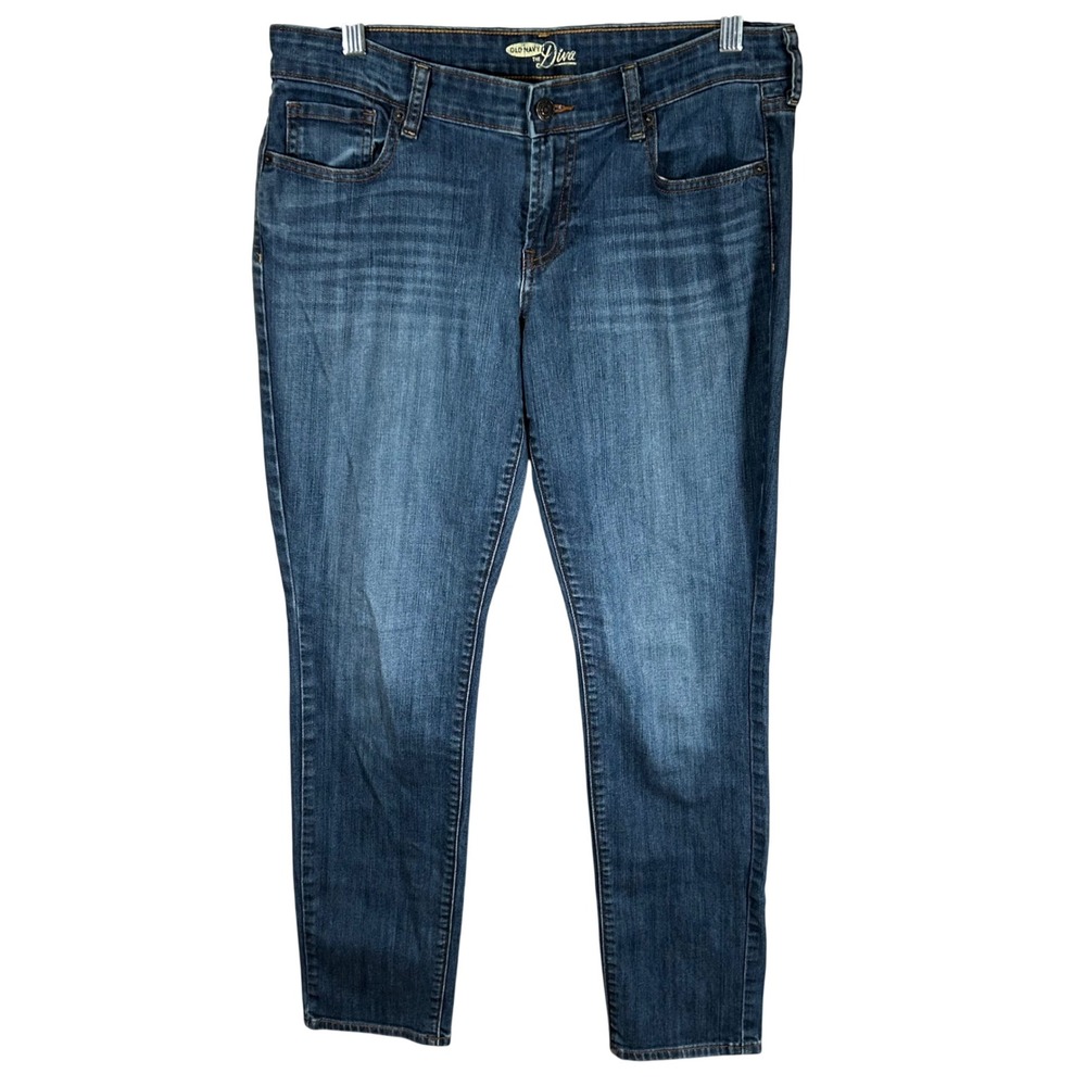Old Navy The Diva‎ Skinny Jeans Dark Wash Denim Womens Size 10 Regular Mid Rise